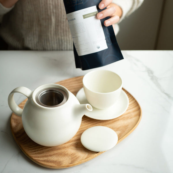 Kinto Pebble Porcelain Teaware Set - White