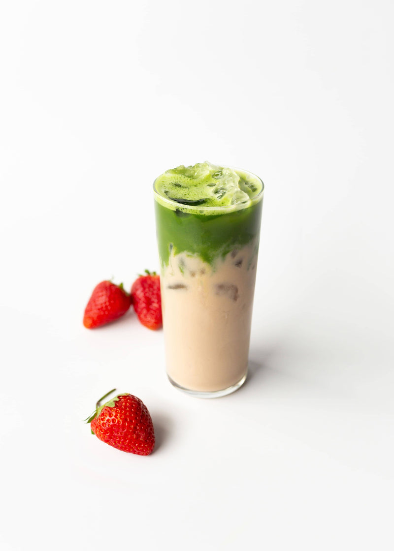 Strawberry Banana Matcha Latte